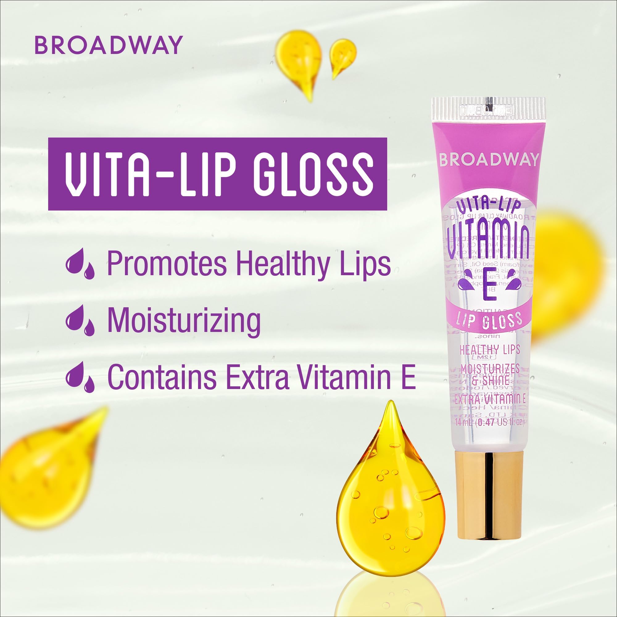 Ruby Kisses Broadway Vita-Lip Gloss mint finish for refreshing feel