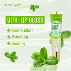 Ruby Kisses Broadway Vita-Lip gloss mint oil packaging emphasizes value and easy storage
