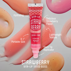 Ruby Kisses Broadway Vita-Lip Gloss red shade adds subtle color with high shine