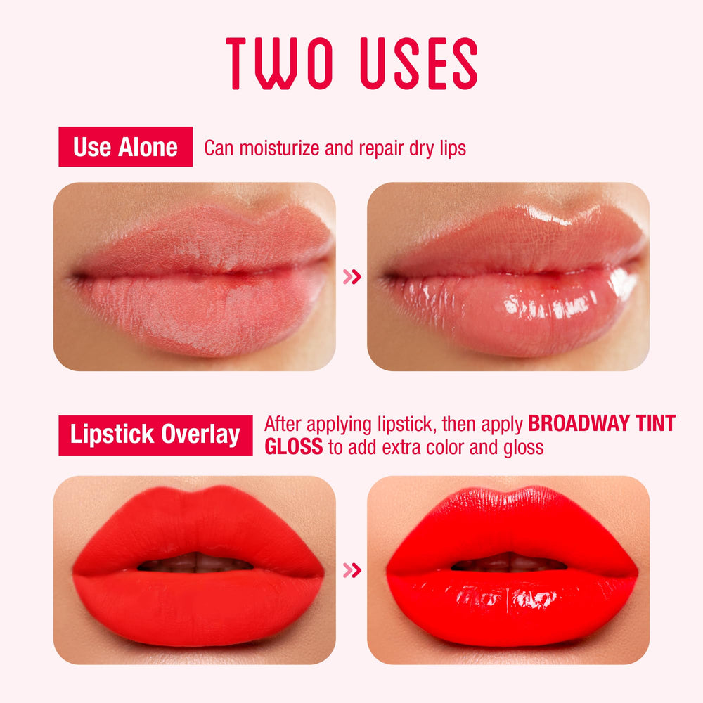Six-pack Ruby Kisses Broadway Vita-Lip gloss on shelf ready for daily wear