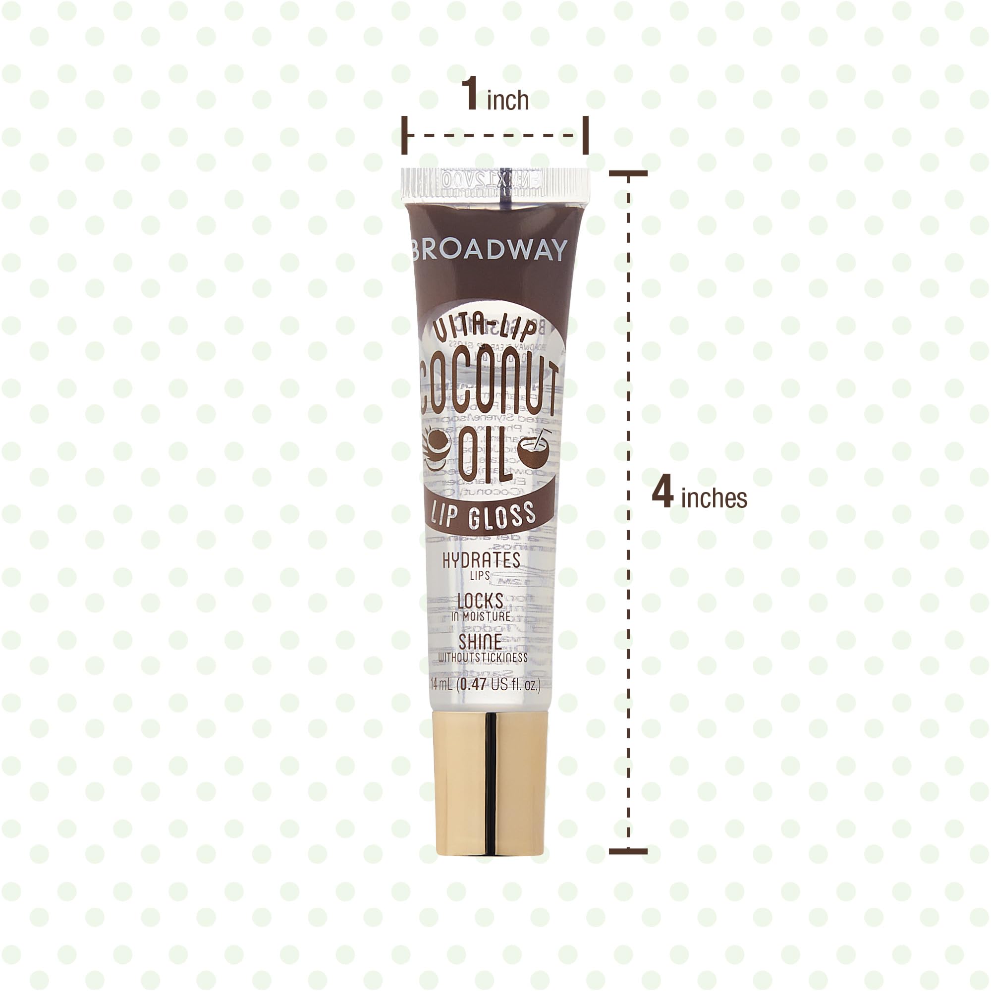 Ruby Kisses Broadway Vita-Lip gloss keeps lips soft and smooth daily.