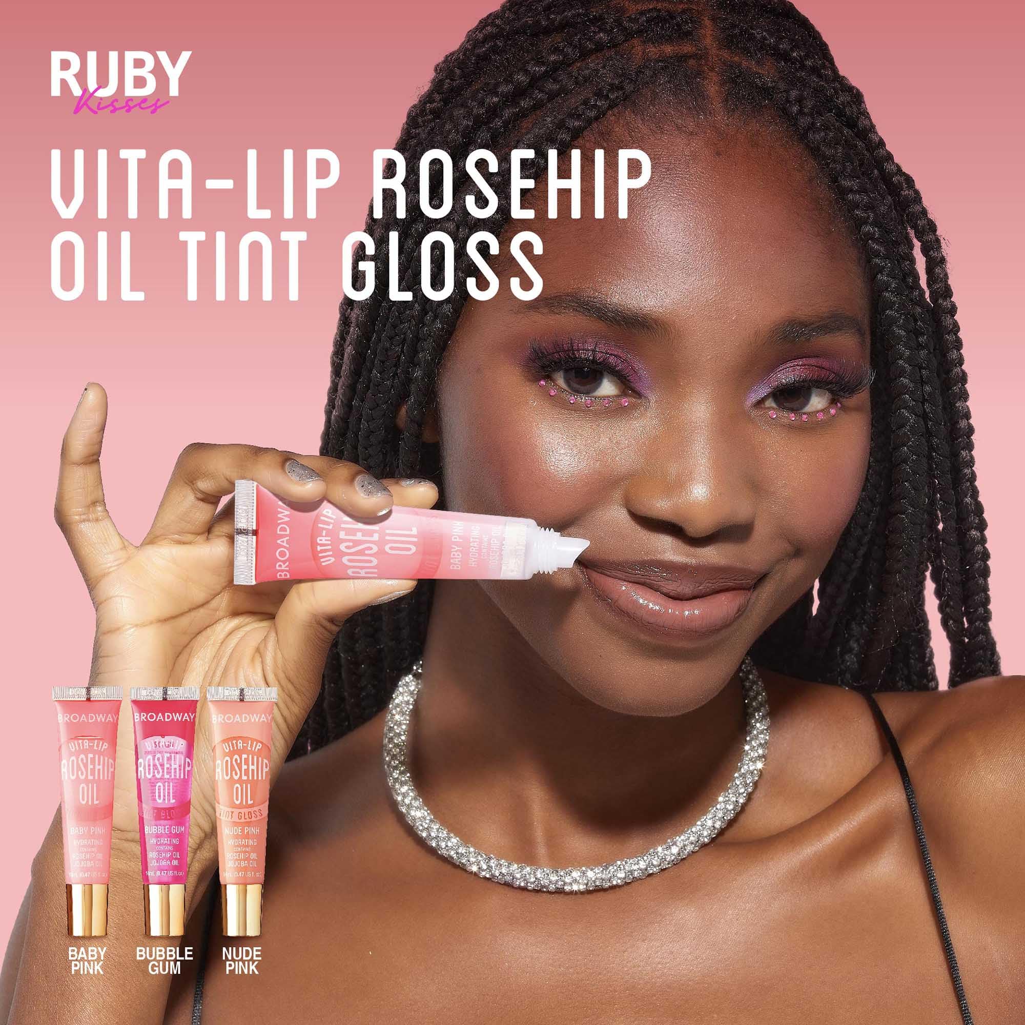 Vitamin‑rich Vita-Lip formula shown by Ruby Kisses Broadway