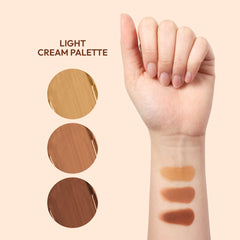 Ruby Kisses Contour Palette blendable cream formula for seamless shading.