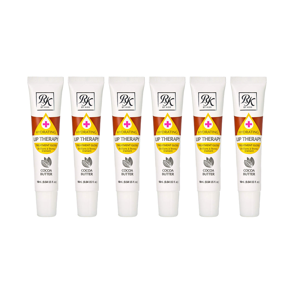 Ruby Kisses Hydrating Lip Therapy Gloss Cocoa Butter bottle provides deep moisture