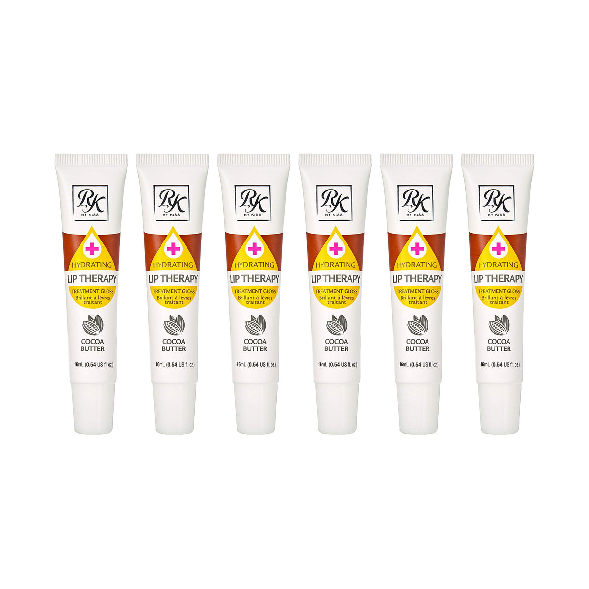 Ruby Kisses Hydrating Lip Therapy Gloss Cocoa Butter bottle provides deep moisture