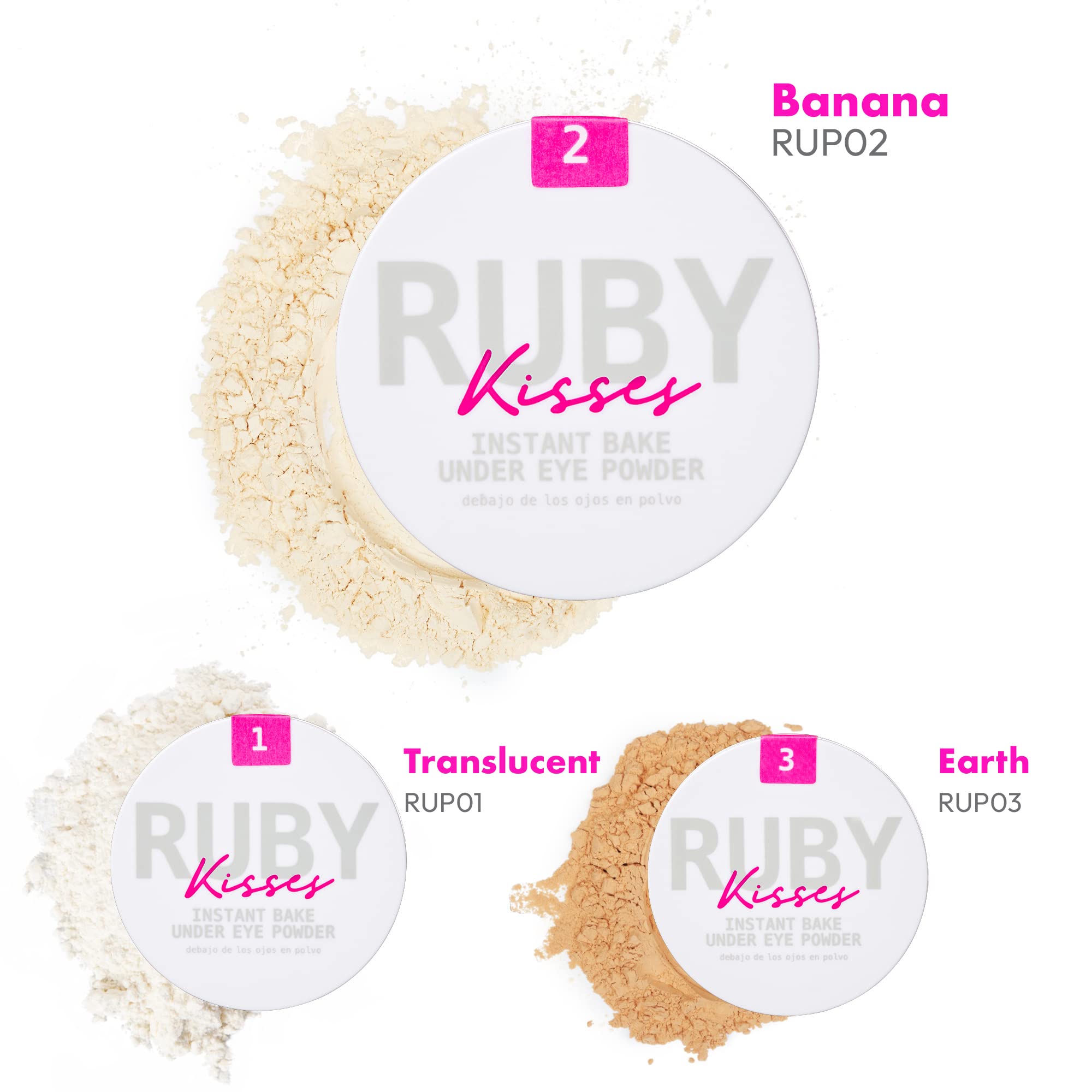 Ruby Kisses Instant Bake under-eye powder is lightweight for a natural finish.
