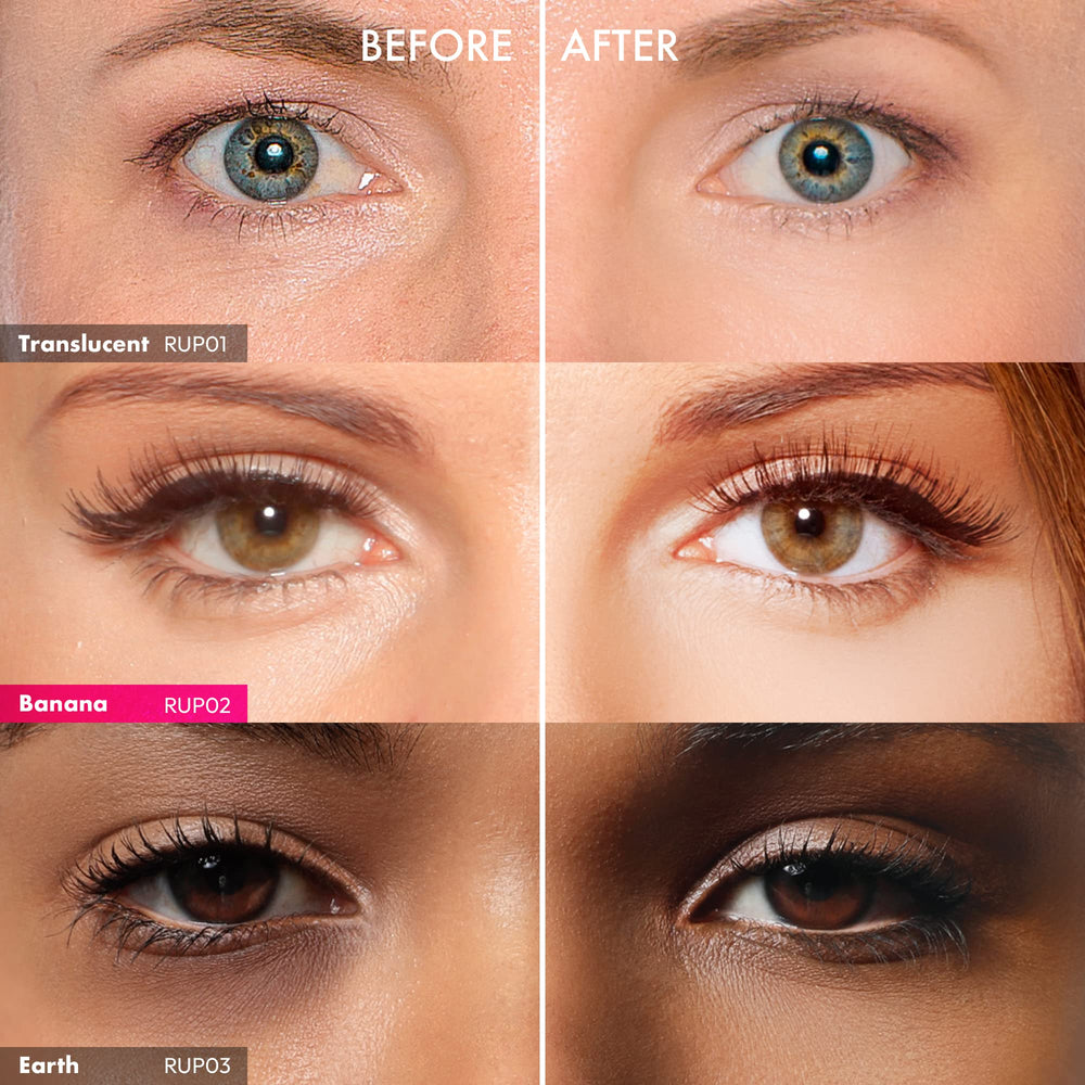 Ruby Kisses Instant Bake under-eye powder with vitamin C brightens the under-eye area.