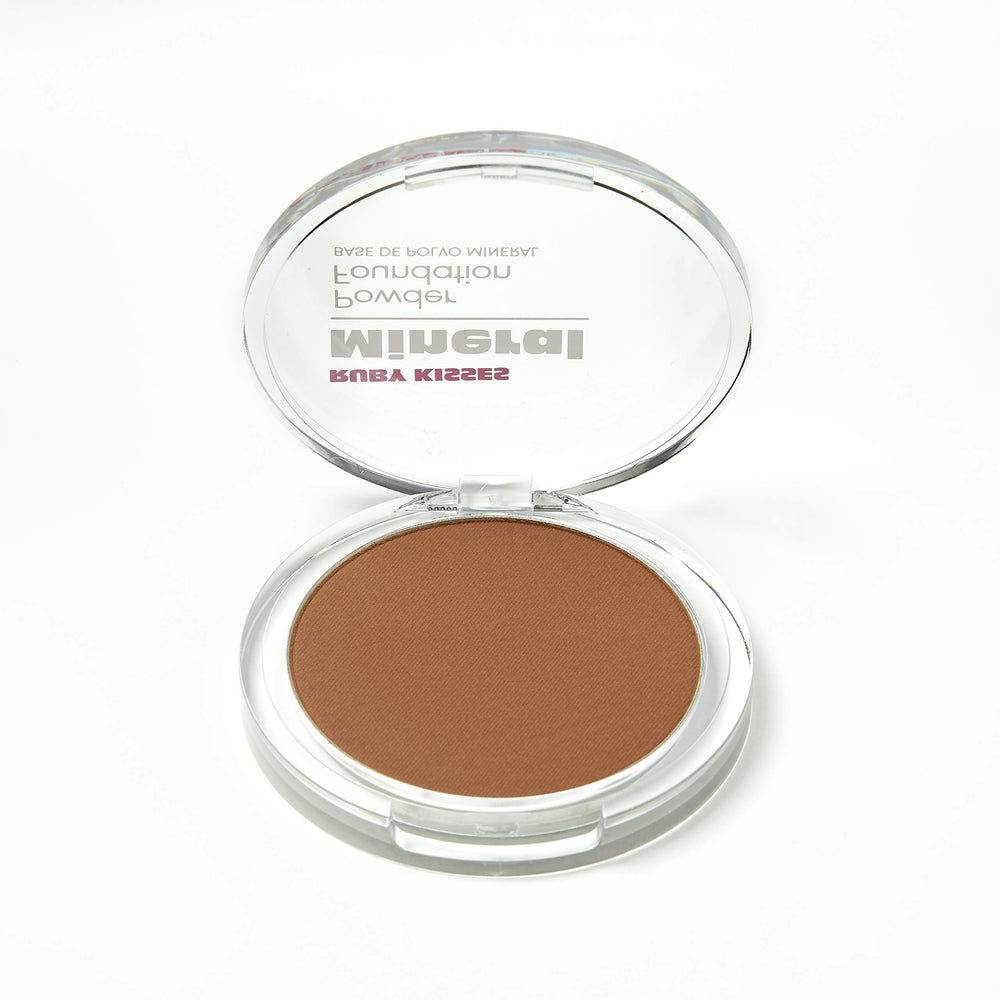 Ruby Kisses Mineral Pressed Powder Foundation Chestnut close-up shows smooth texture.