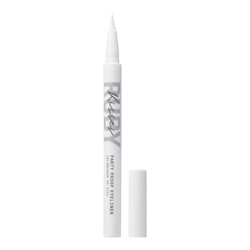 Ruby Kisses Party Proof Eyeliner Snow White cap close-up shows waterproof long-lasting formula.