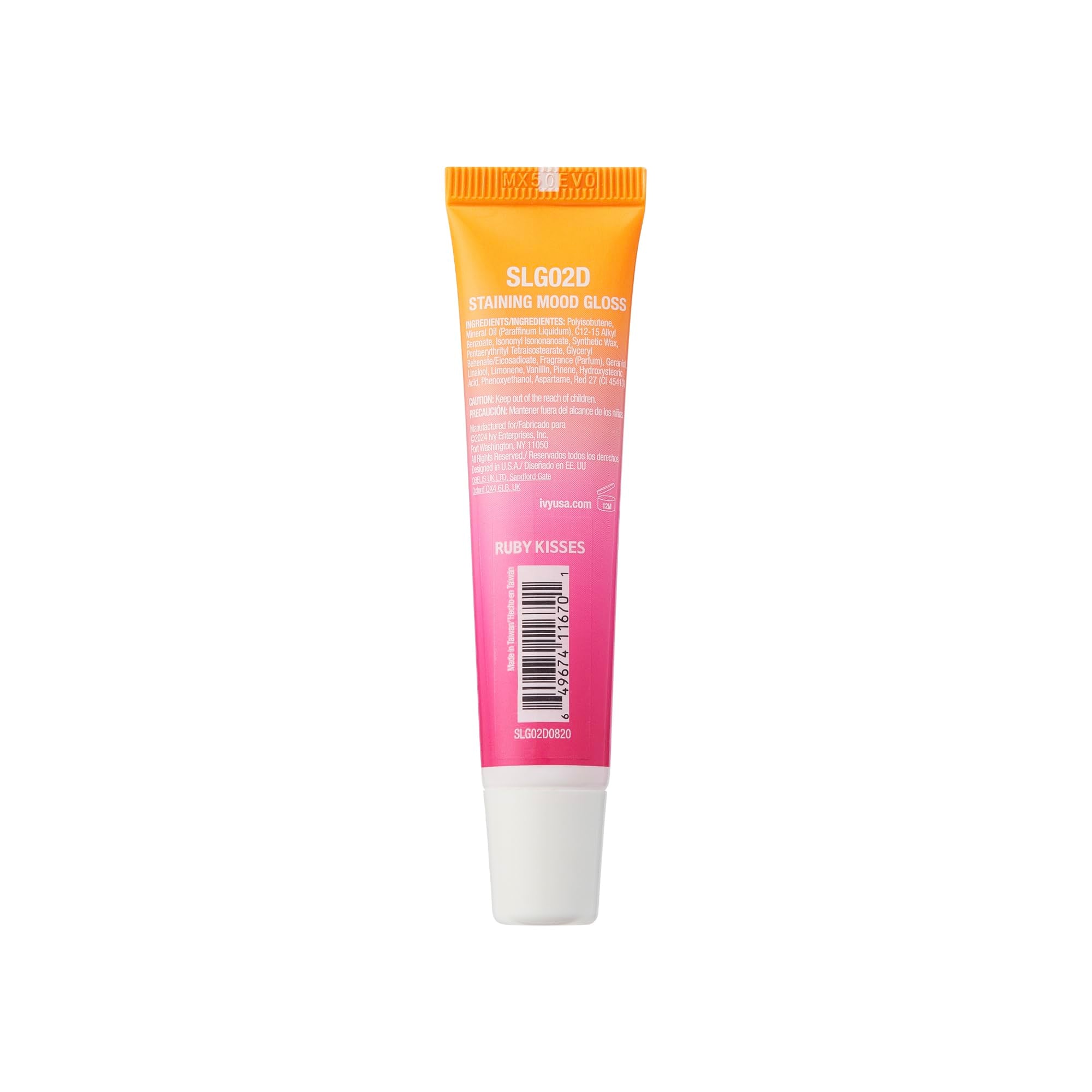 Ruby Kisses 0.34 oz tube is ideal for on-the-go touch-ups.