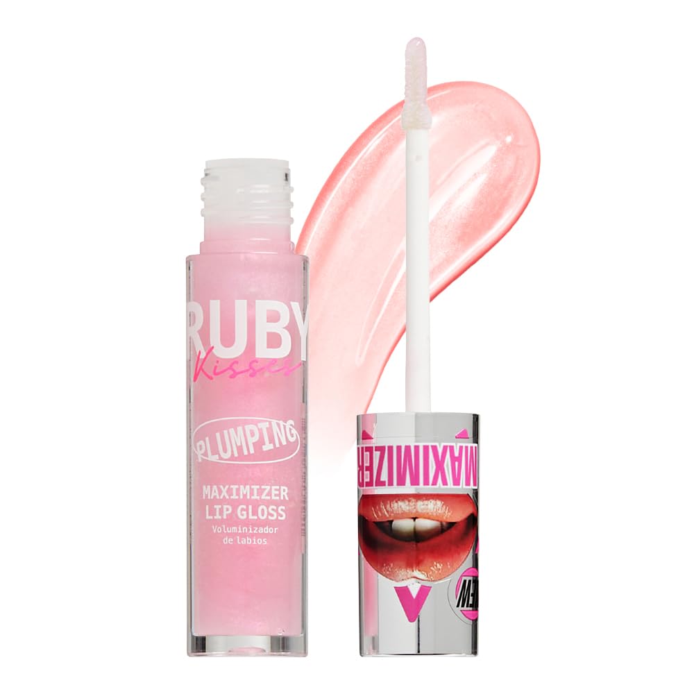 Ruby Kisses plumping lip gloss bubble gum tube adds a glossy, fuller look.