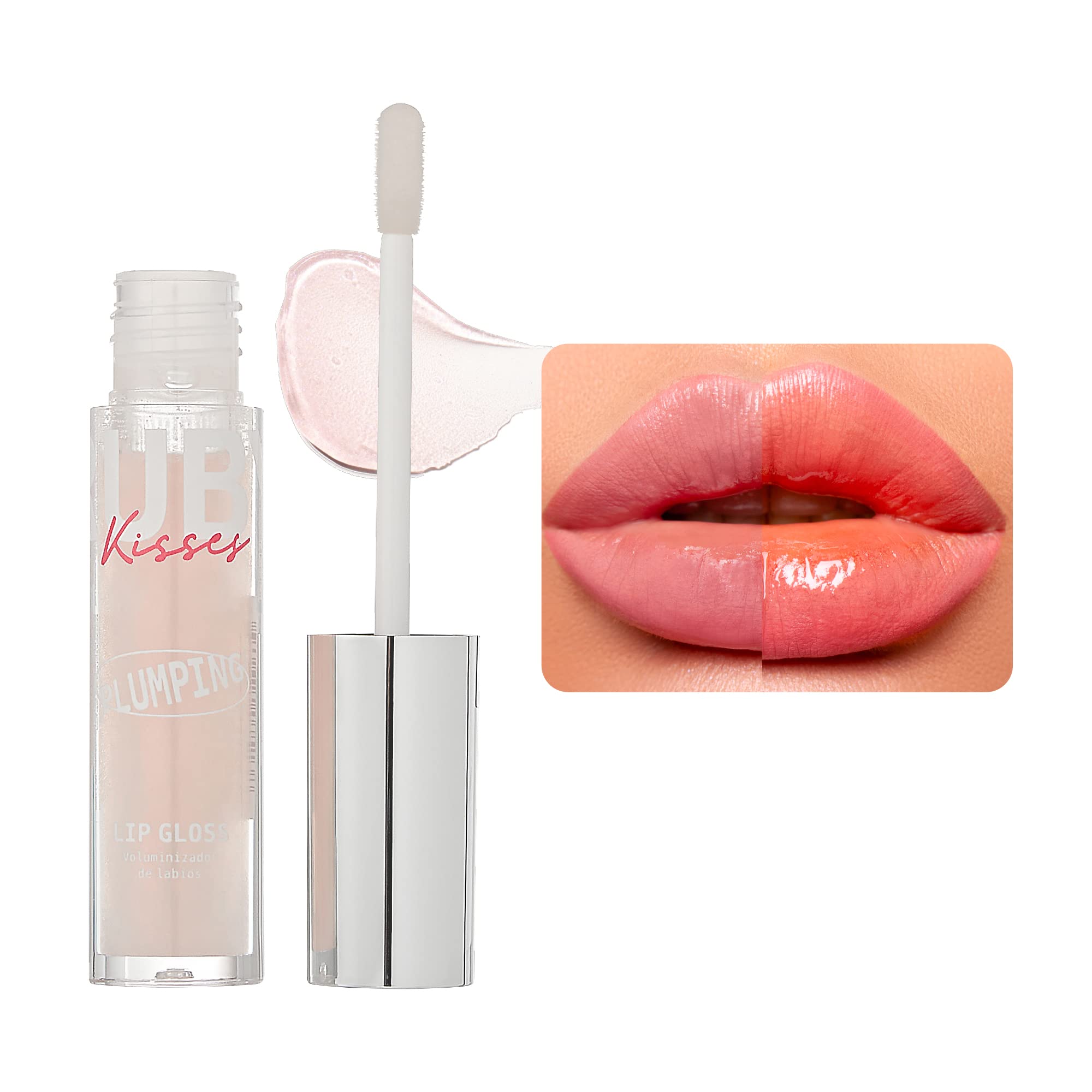 Ruby Kisses Dreamsicle lip gloss wand application for instant shine and subtle plump.