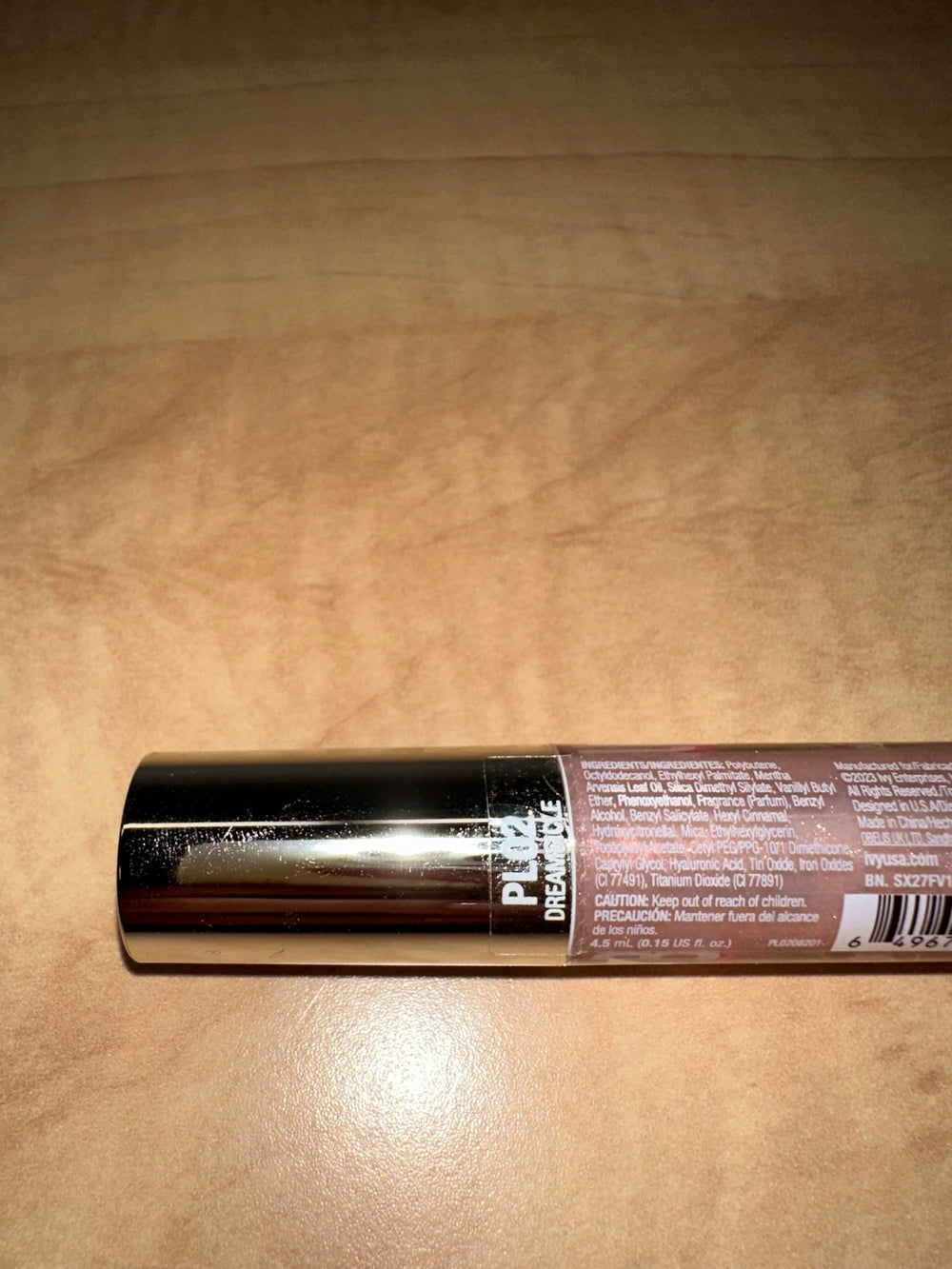 Ruby Kisses Dreamsicle wear test demonstrates long-lasting shine and comfortable feel.