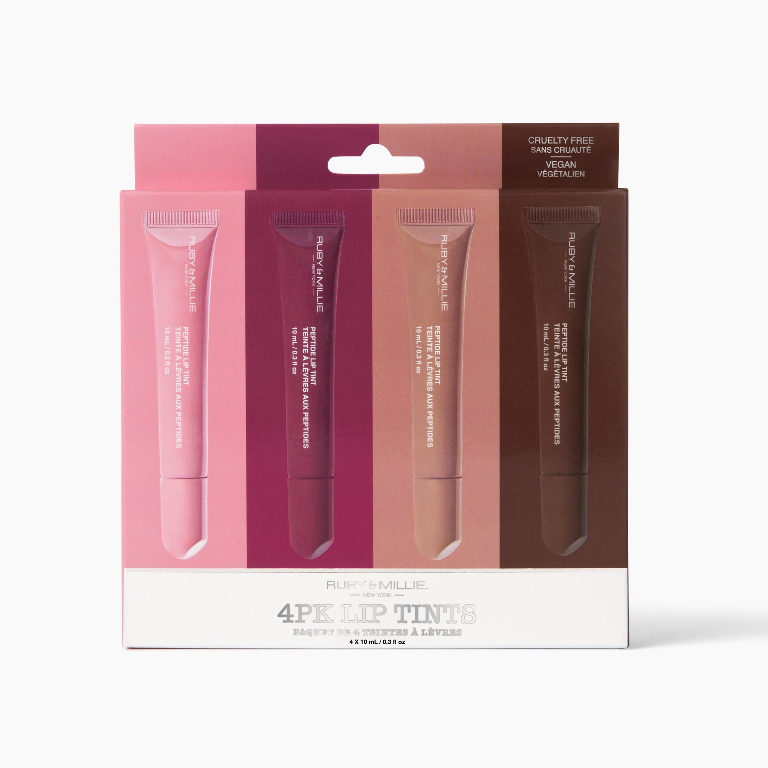Ruby & Millie lip application on lips demonstrating easy, non sticky wear