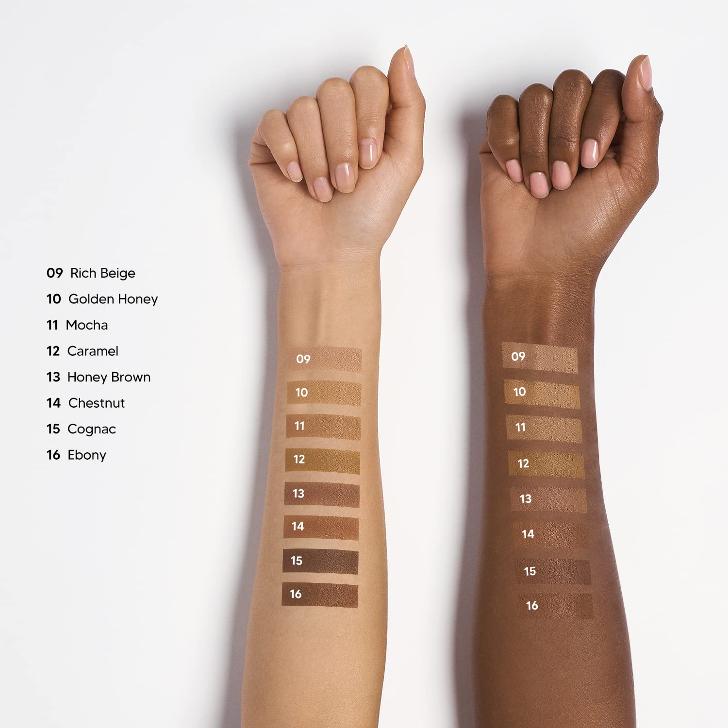 Ruby Kisses shade range swatches to help find your natural match
