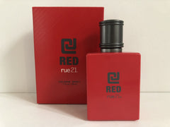 Rue 21 CJ Red Cologne Spray bottle showcasing bold, warm spice for daily wear
