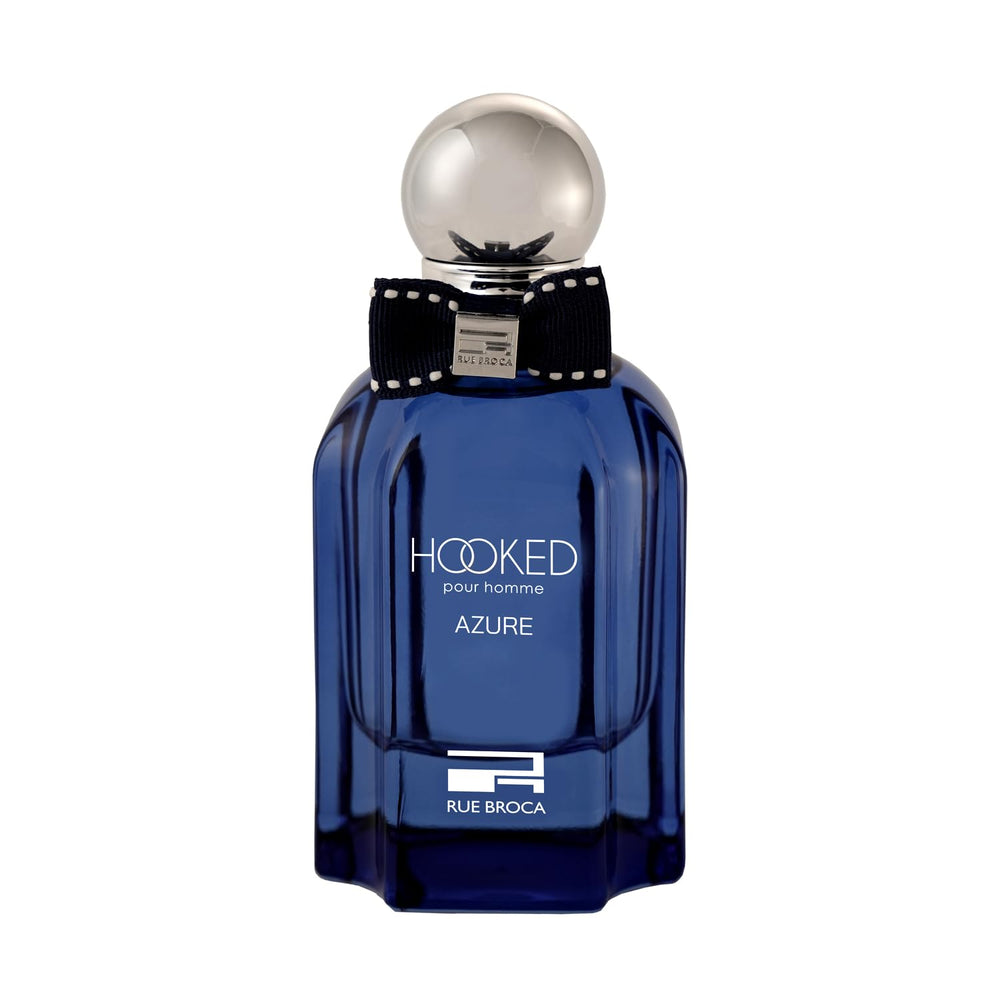 Rue Broca Hooked Azure bottle front showcases premium masculine fragrance for everyday confidence.