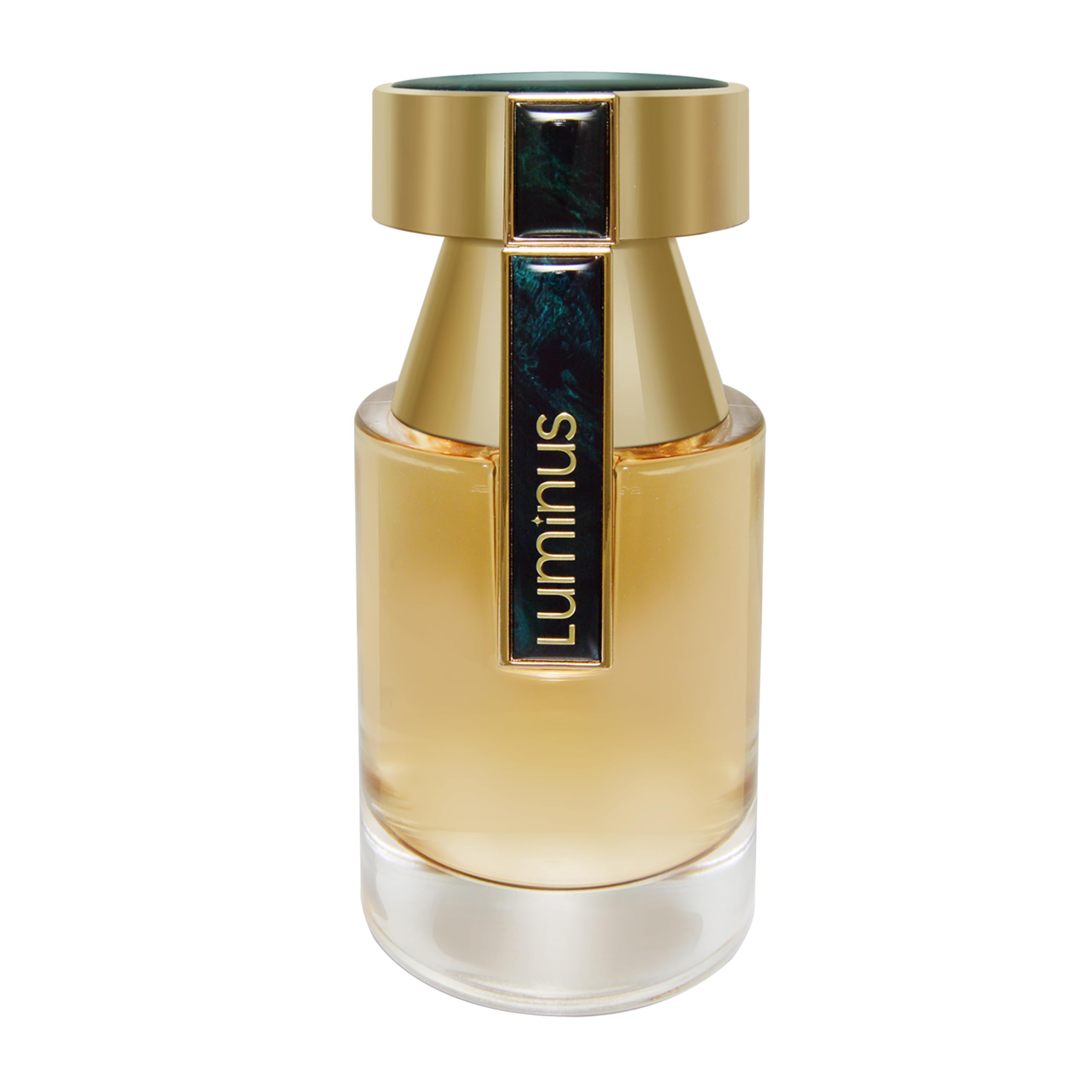 Rue Broca Luminus bottle front view highlights a luminous, elegant design.