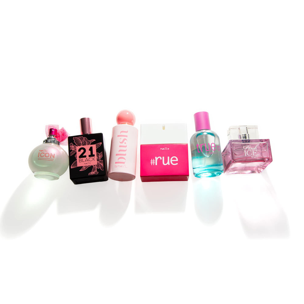 Rue 21 Blush mini-box art capturing floral gourmand mood