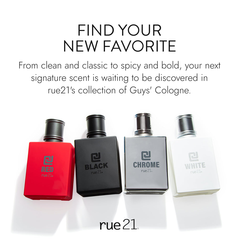 Rue 21 CJ Red woody spicy notes illustration conveys warmth and sophistication.