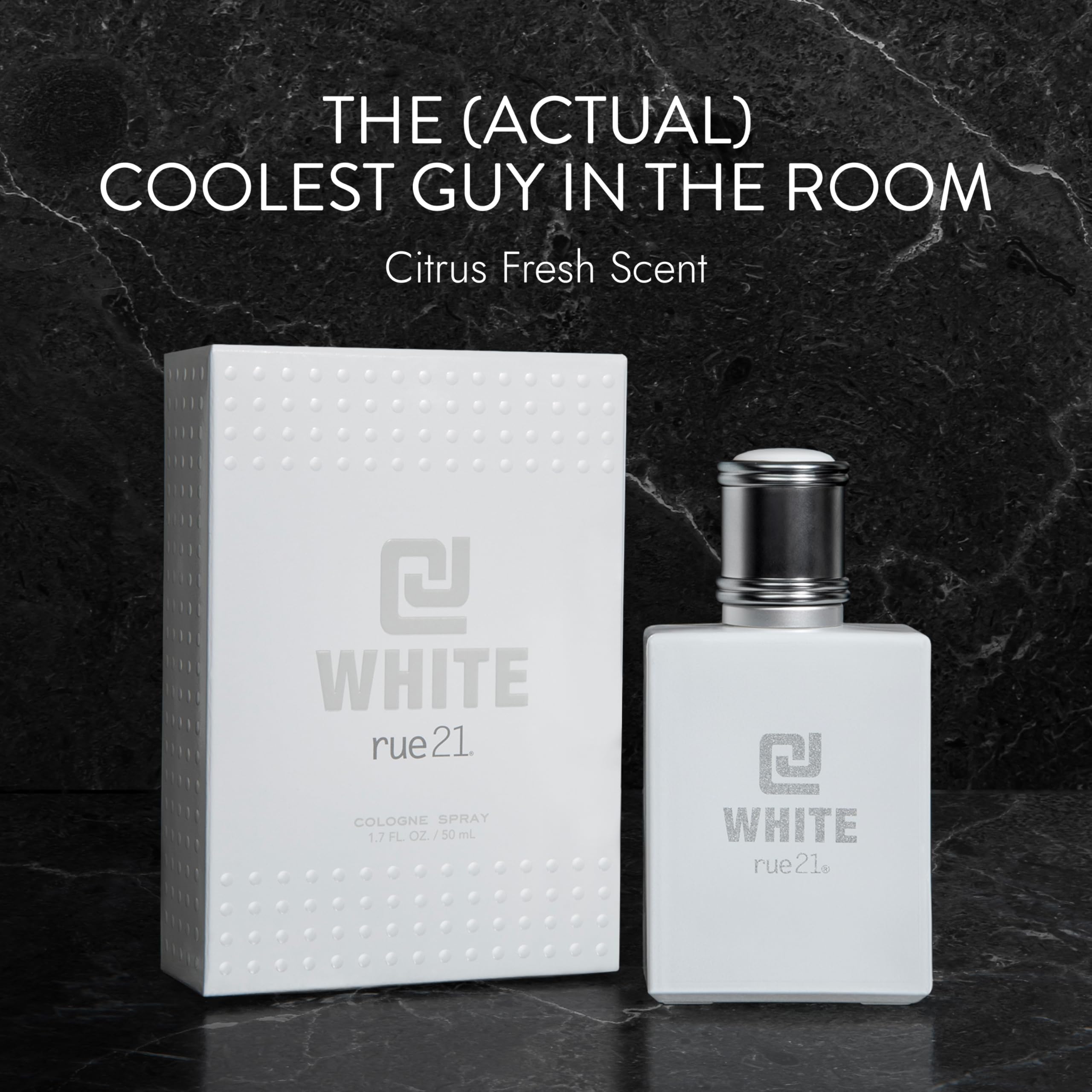Rue 21 CJ White travel-size bottle ideal for on-the-go scent.