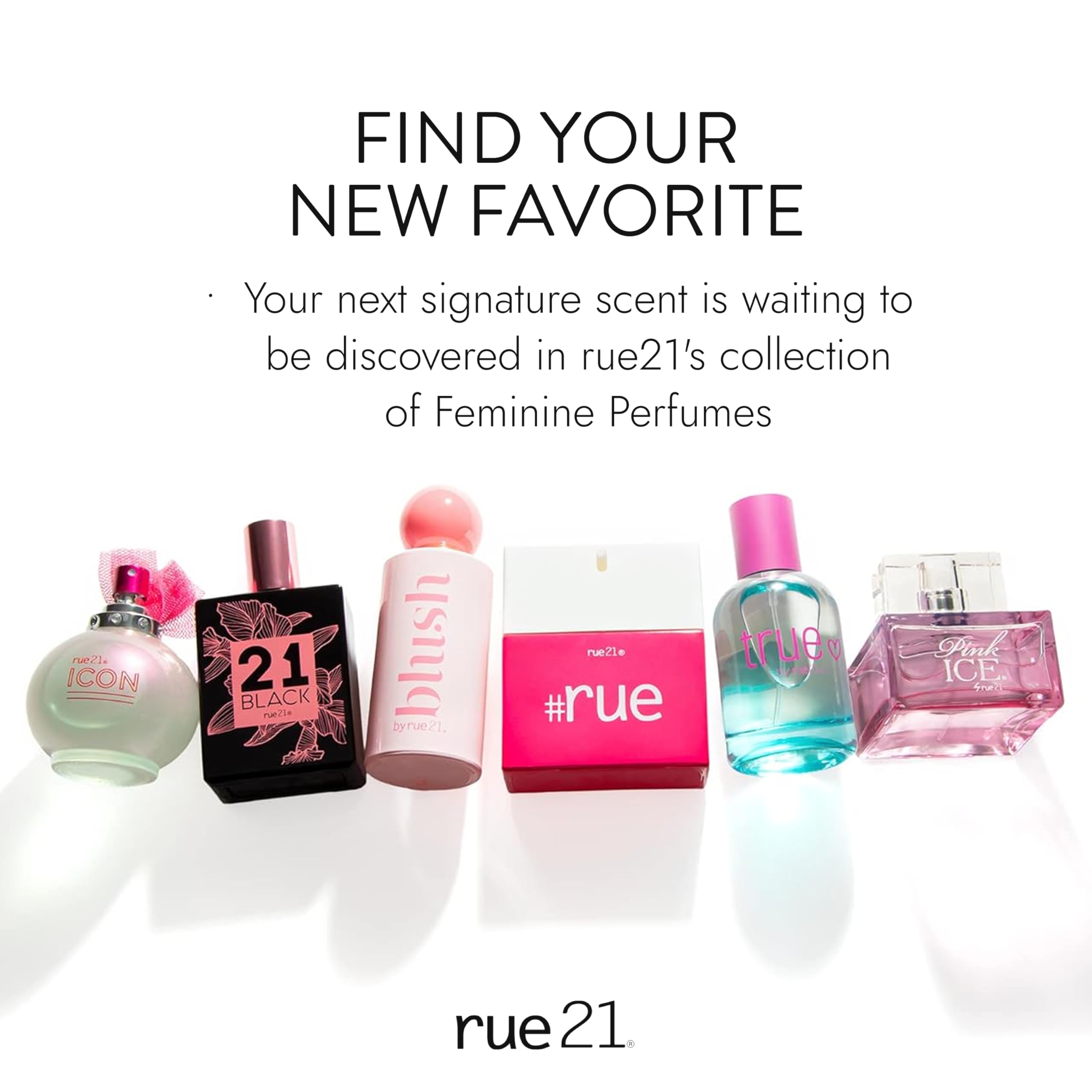 Rue 21 Pink Ice bottle in hands, convenient for on the go use
