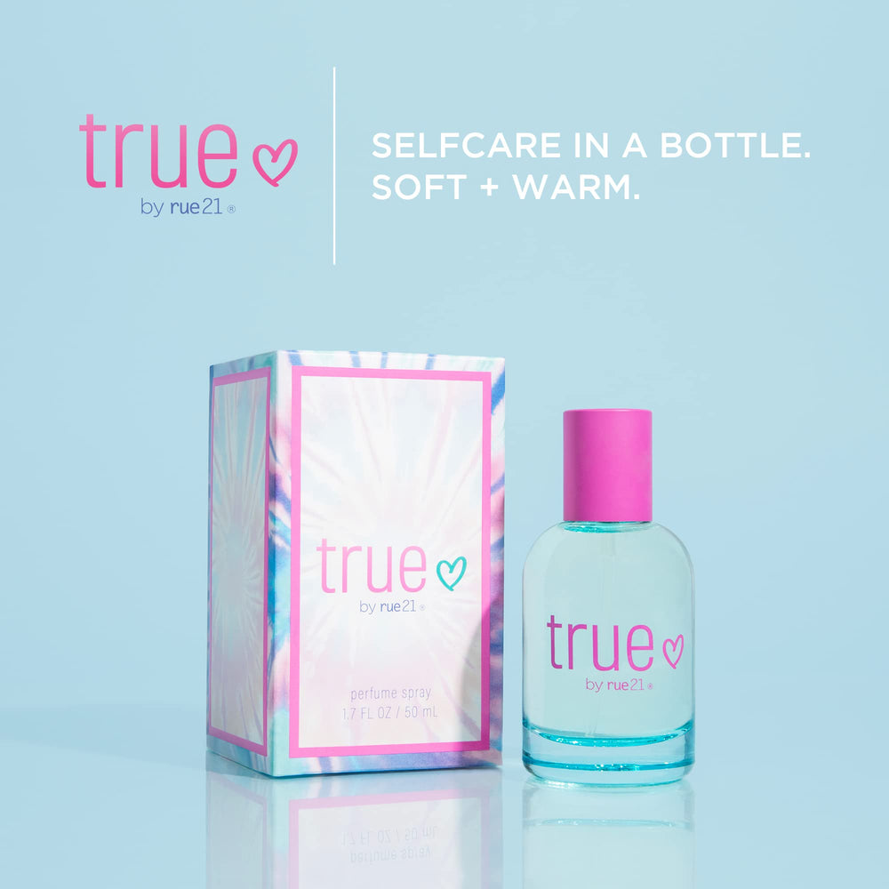Rue 21 True Eau De Parfum spray application with soft mist.