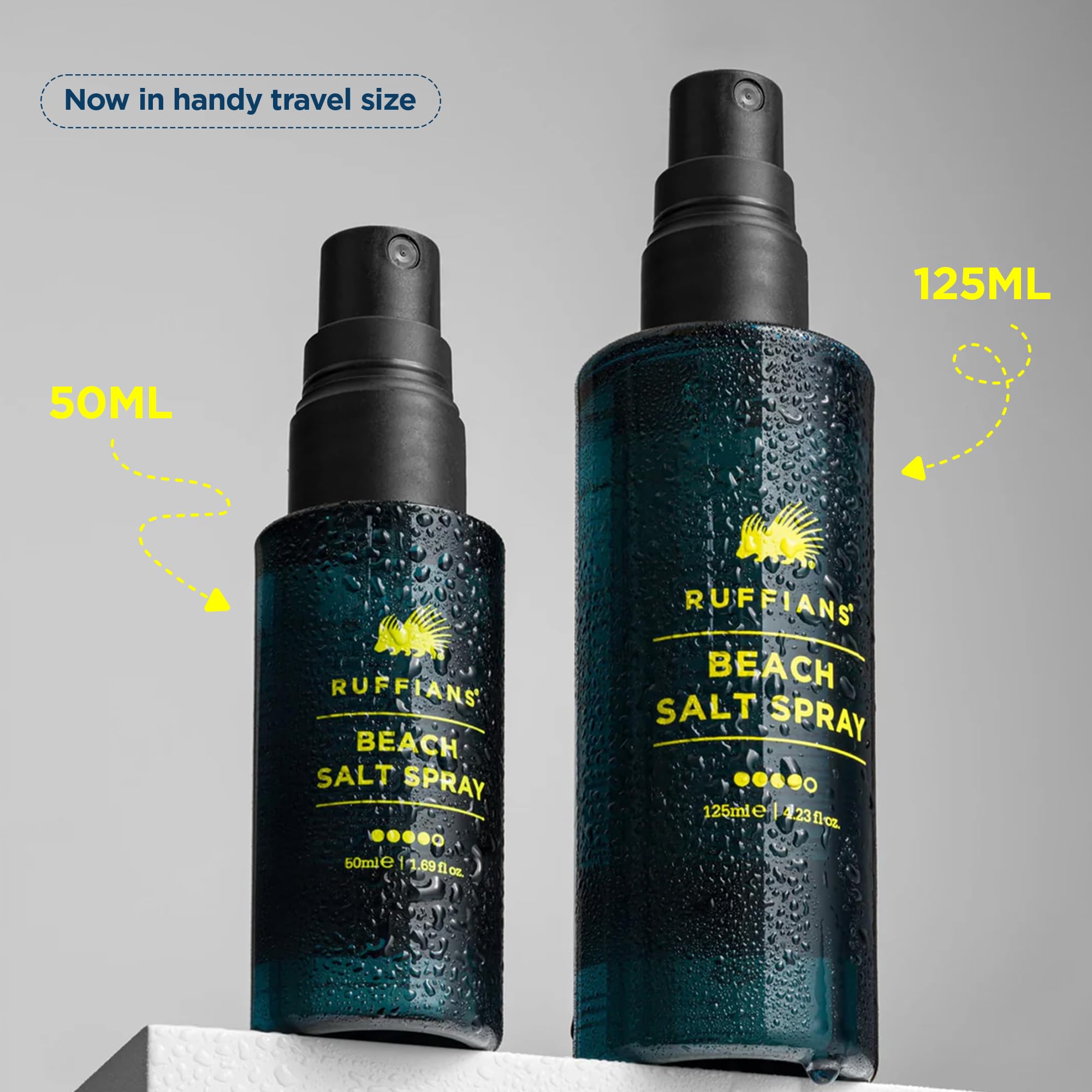 Ruffians bottle close-up shows keratin-inspired complex for protection.