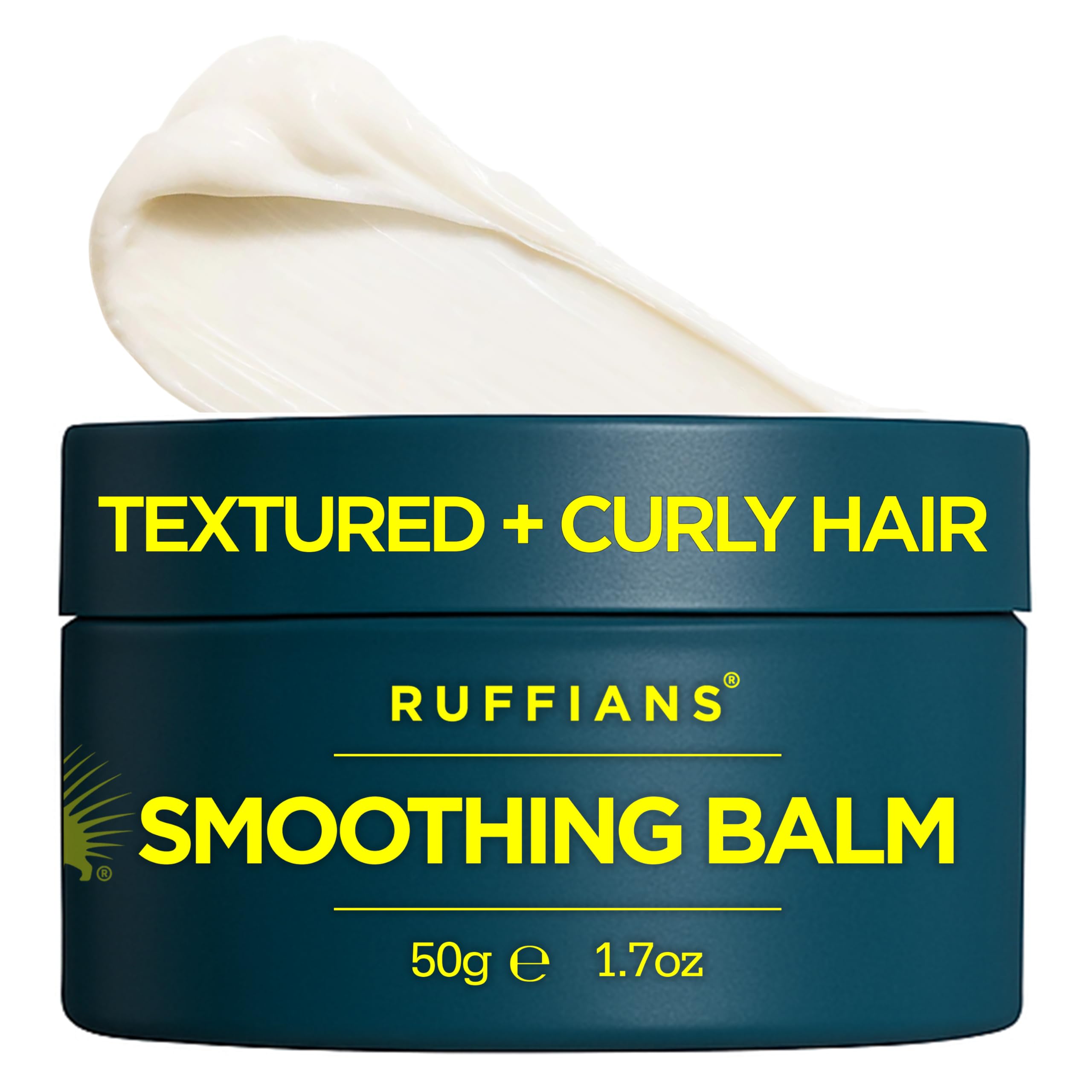 Ruffians Smoothing Balm bottle pour for textured hair