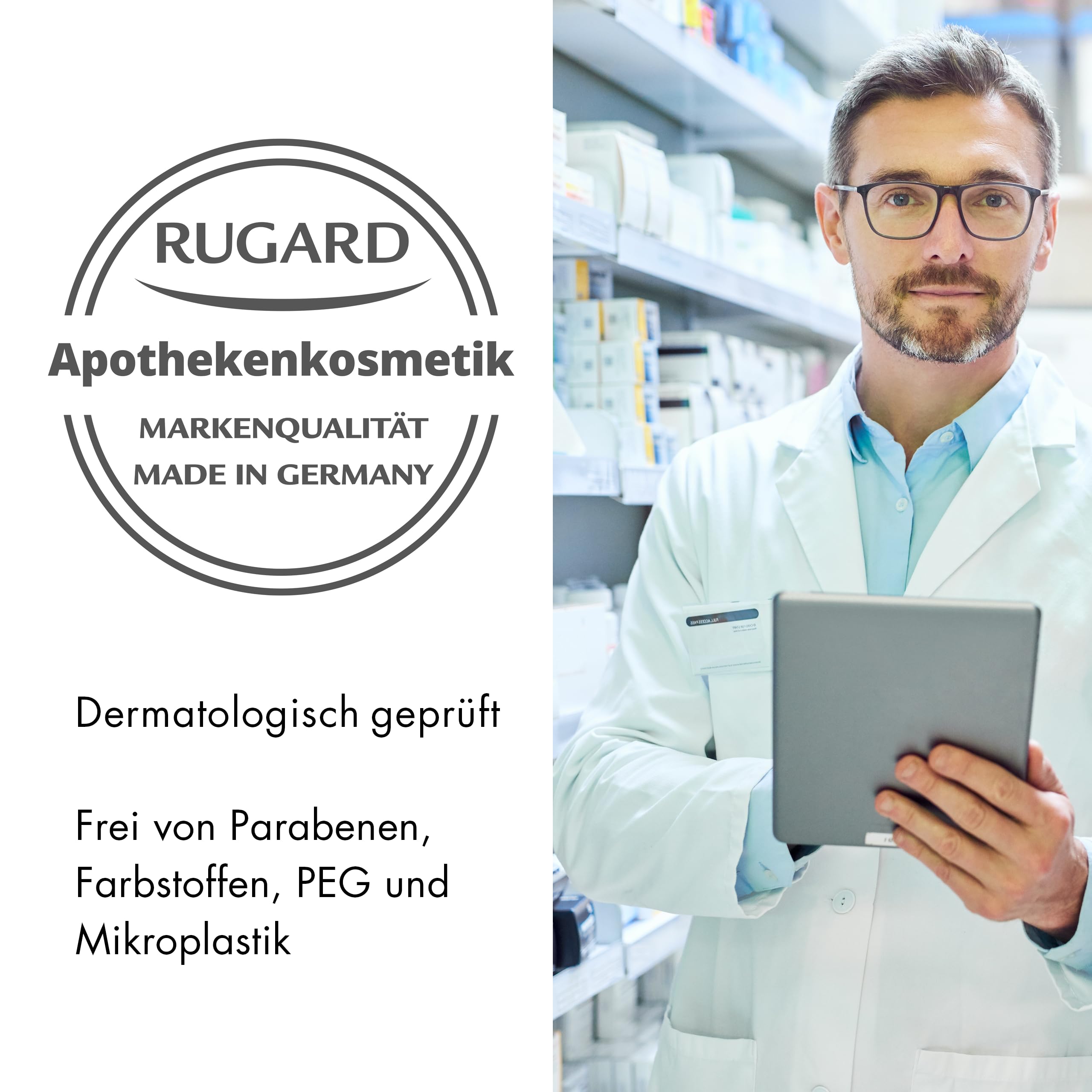 RUGARD Vitamin Cream ingredients list with avocado and soy oils.