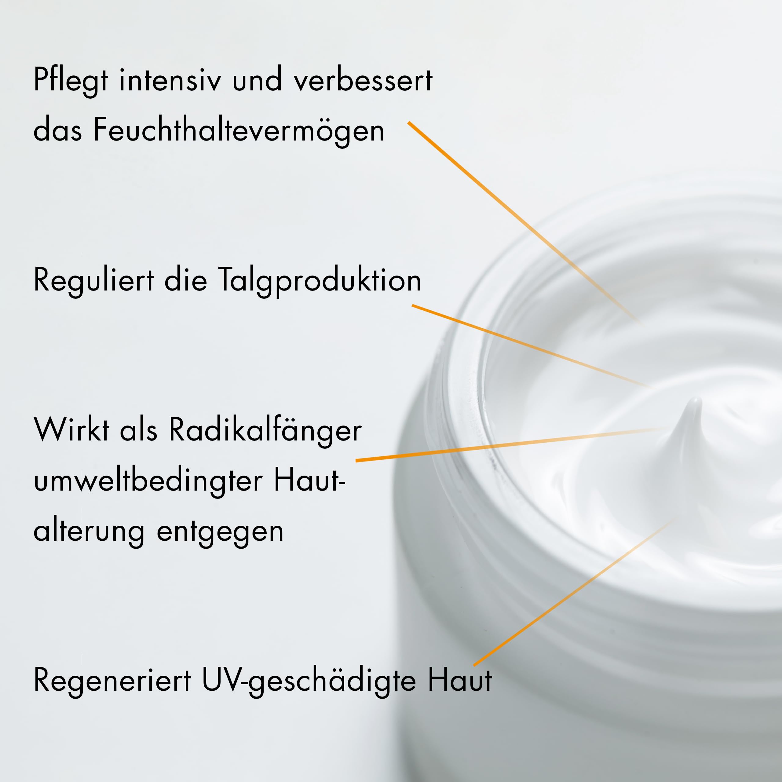 RUGARD Vitamin Cream texture close-up, highlighting nourishing hydration.