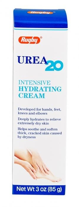 Rugby Laboratories Rugby Urea 20 Intensive Hydrating Cream tub for extremely dry skin relief