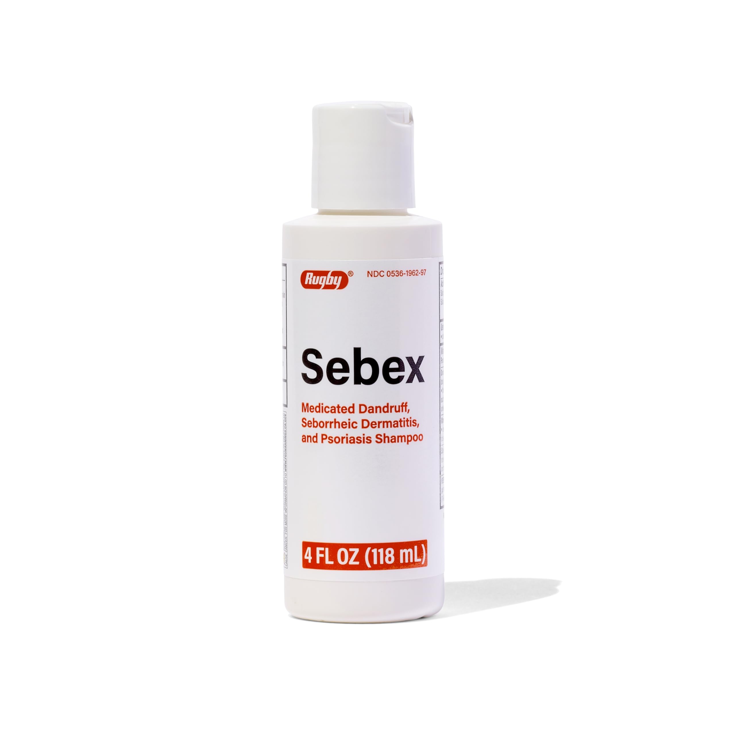 Rugby Sebex medicated dandruff shampoo bottle with rich lather for refreshed scalp