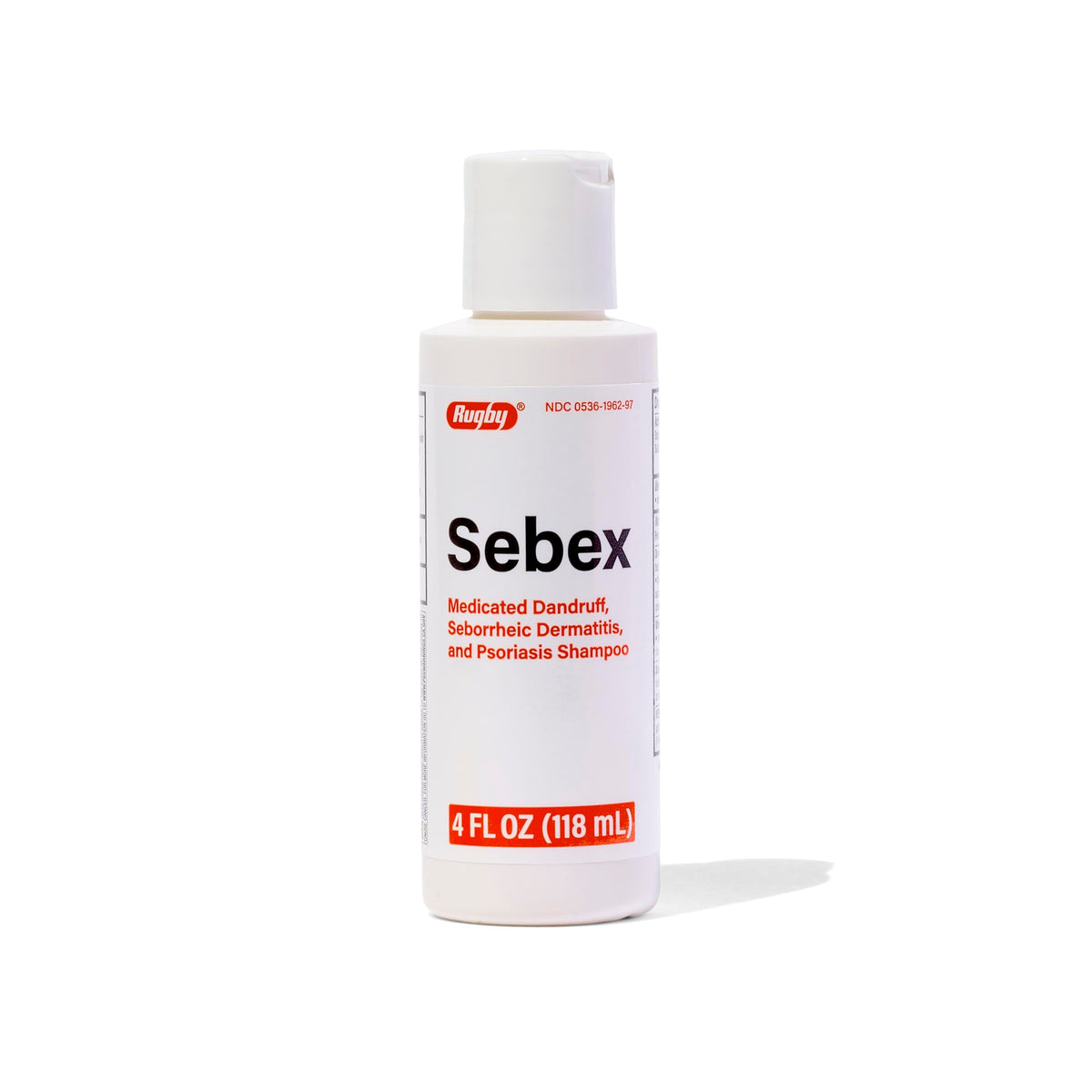 Rugby Sebex medicated dandruff shampoo bottle with rich lather for refreshed scalp