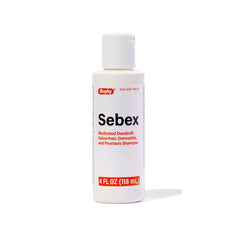 Rugby Sebex medicated dandruff shampoo bottle with rich lather for refreshed scalp