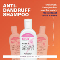 Rugby Selenium Sulfide shampoo lather demonstrates refreshing cleansing for dandruff-prone hair.