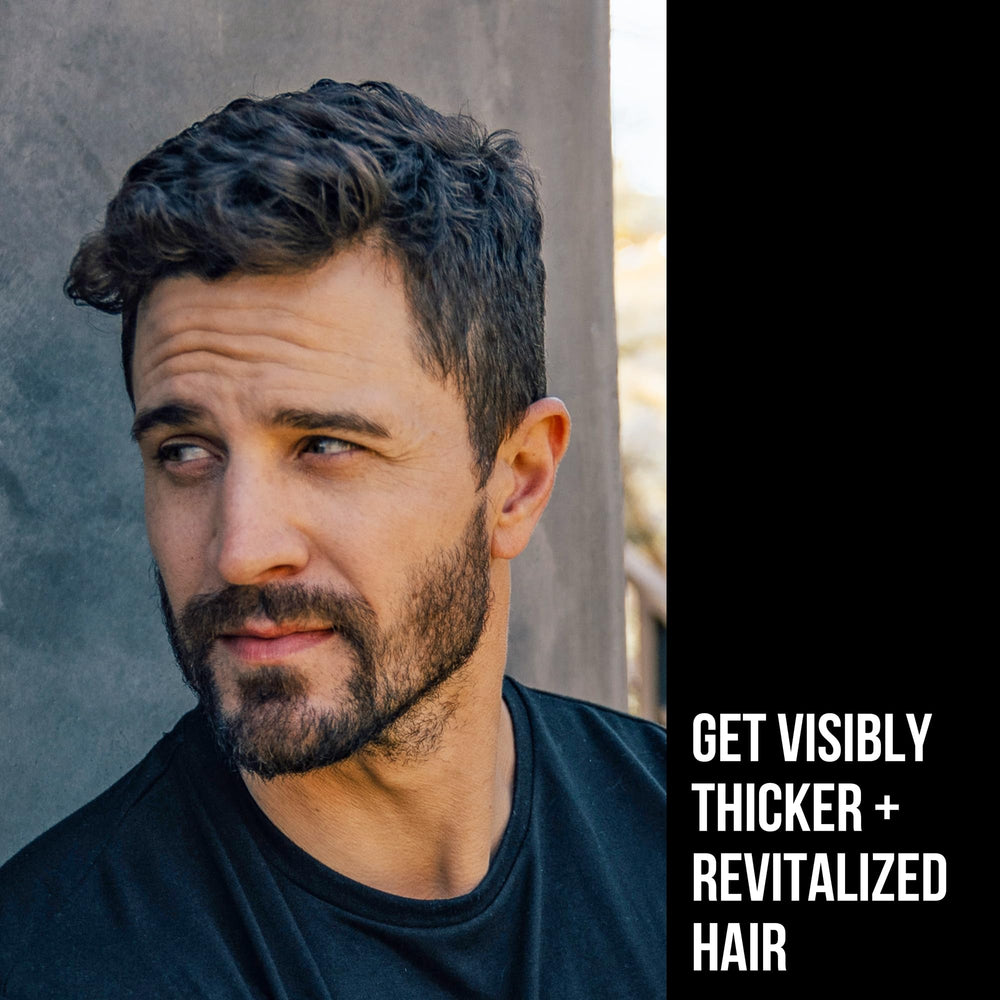 RUGGED & DAPPER biotin thickening shampoo bottle for fuller hair