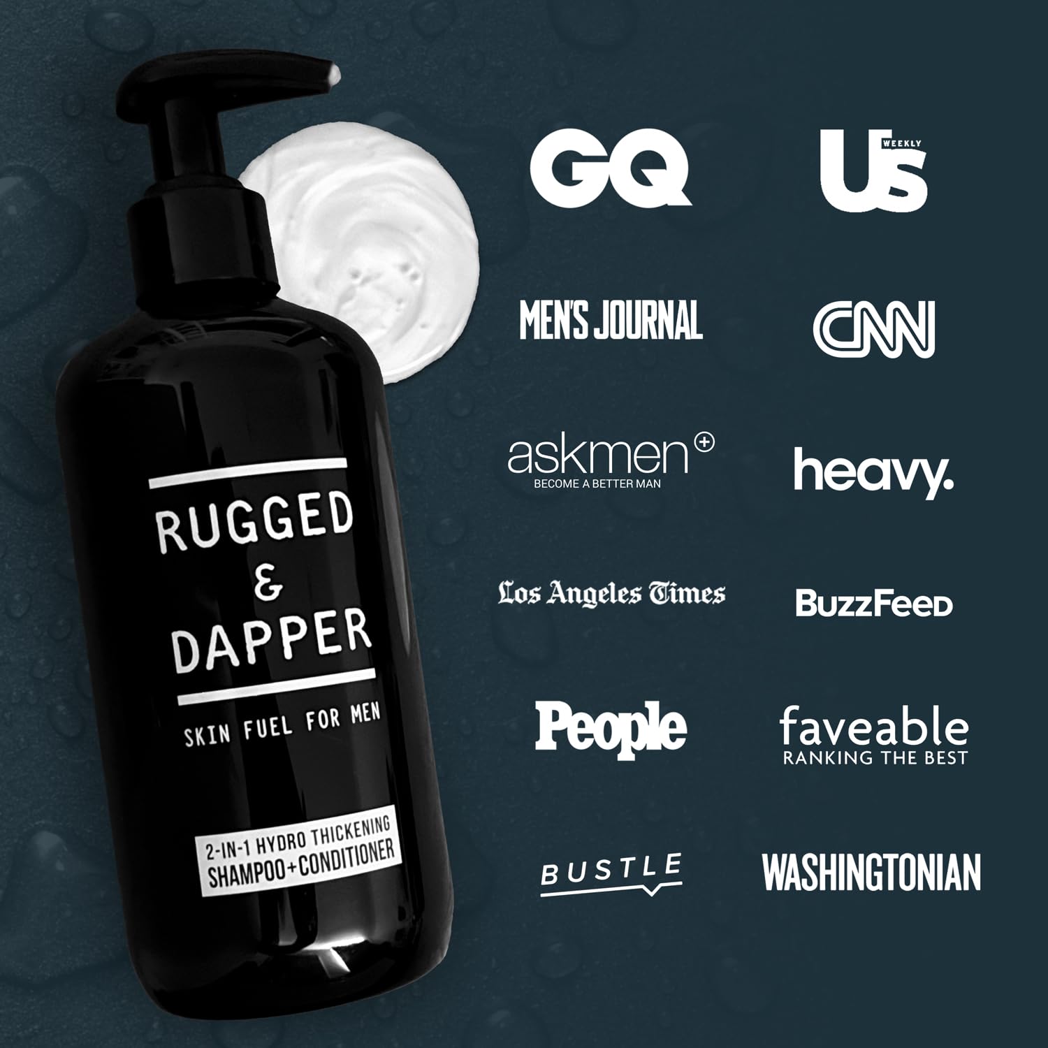 RUGGED & DAPPER caffeine scalp energizer bottle promotes refreshed scalp