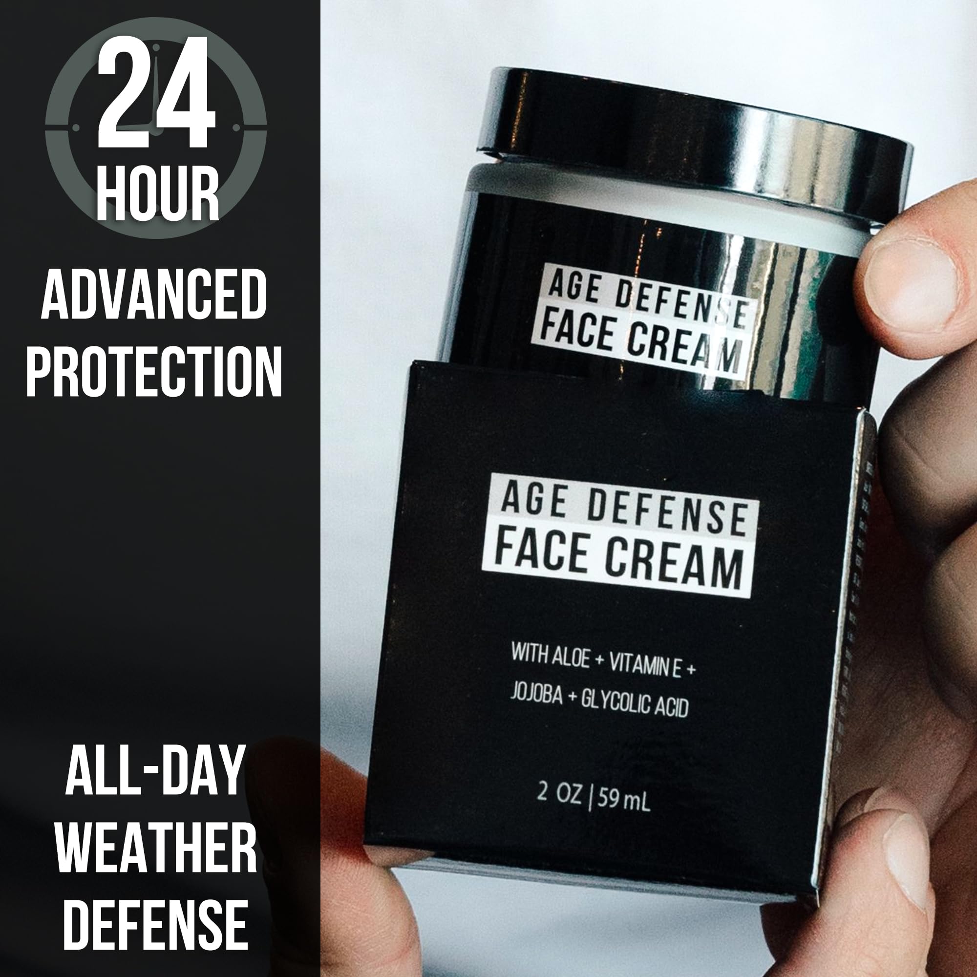 RUGGED & DAPPER texture close-up of fast-absorbing cream on skin