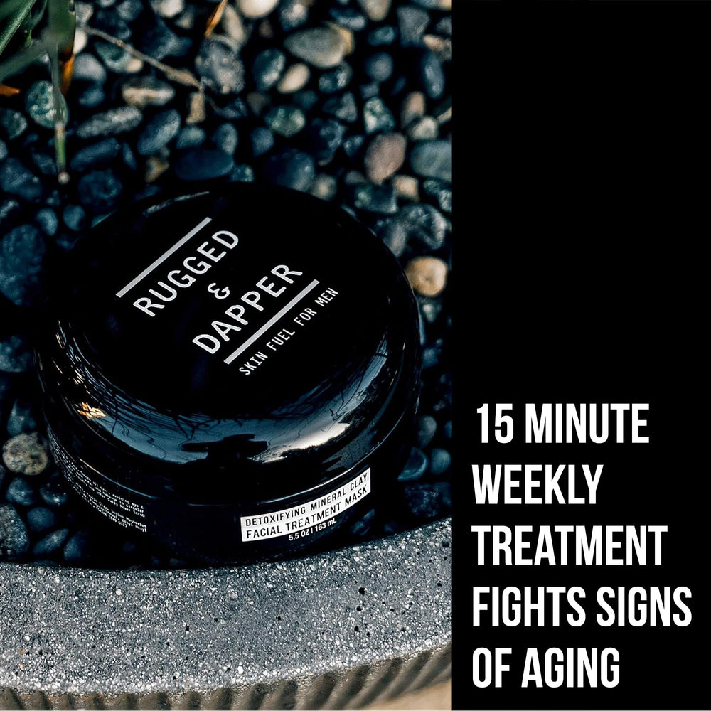 RUGGED & DAPPER face mask pairs with moisturizer for enhanced absorption.
