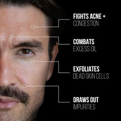 RUGGED & DAPPER kaolin clay mask smooths and tightens pores.