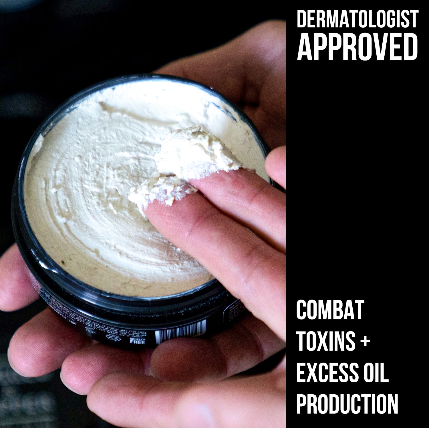 RUGGED & DAPPER men's face mask targets oil for a shine-free look.