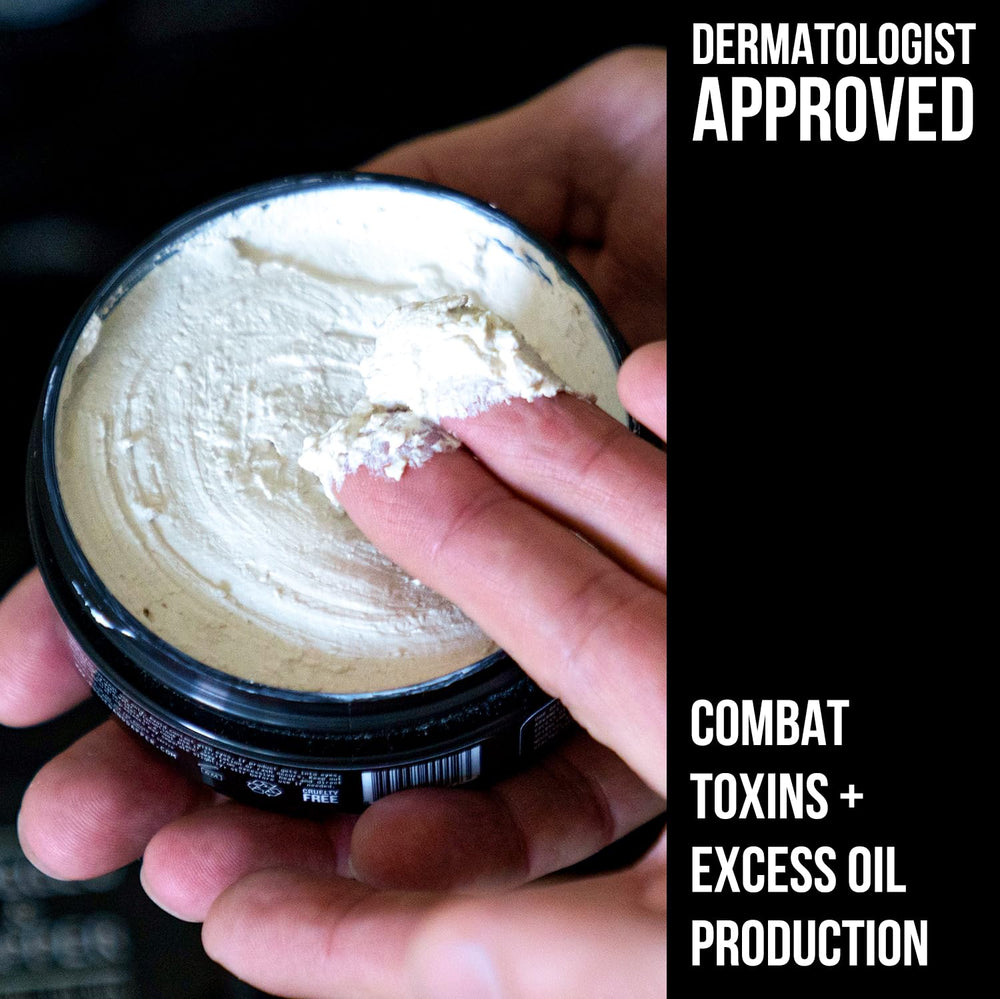 RUGGED & DAPPER men's face mask targets oil for a shine-free look.