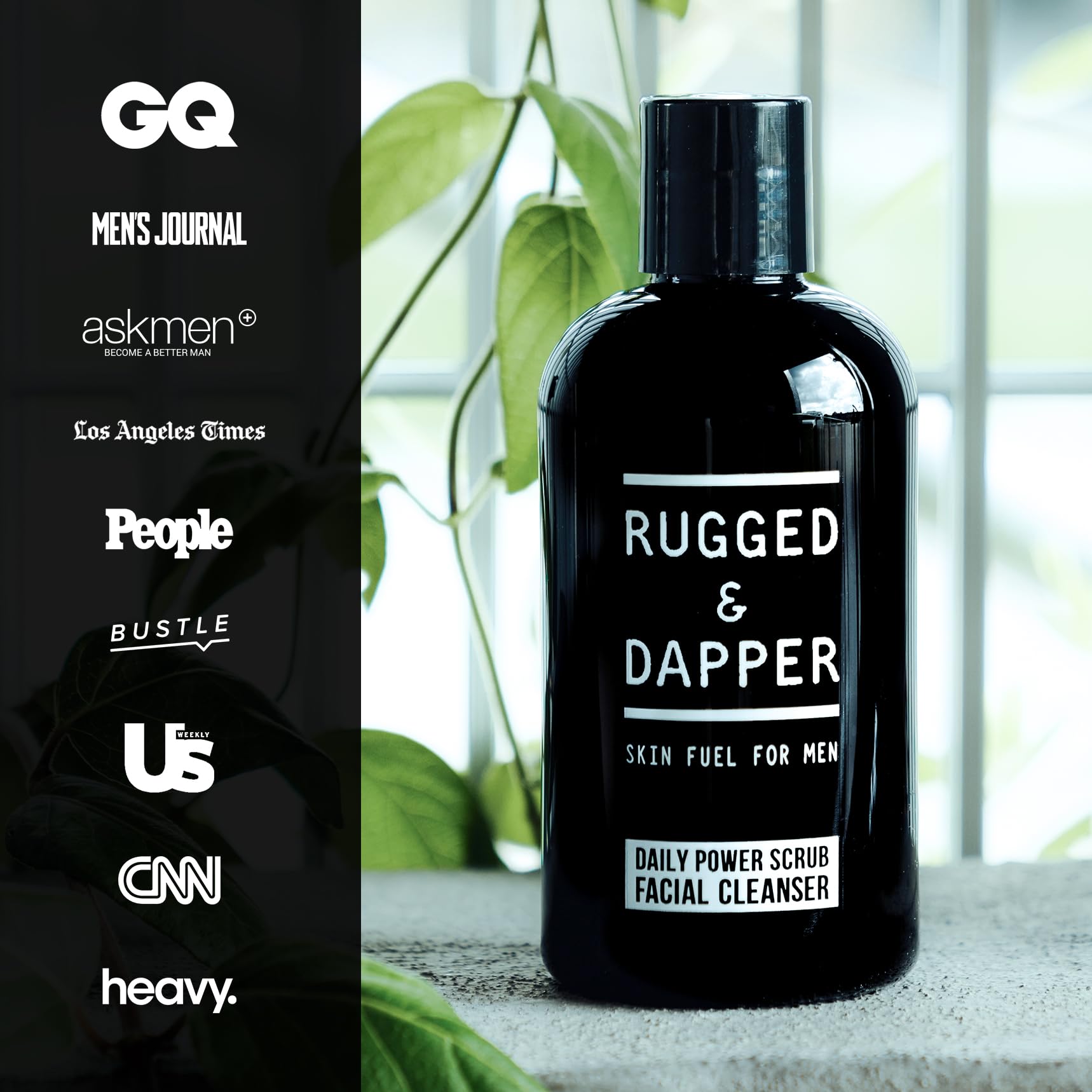 RUGGED & DAPPER organic jojoba oil ingredient indicates nourishing care for skin.