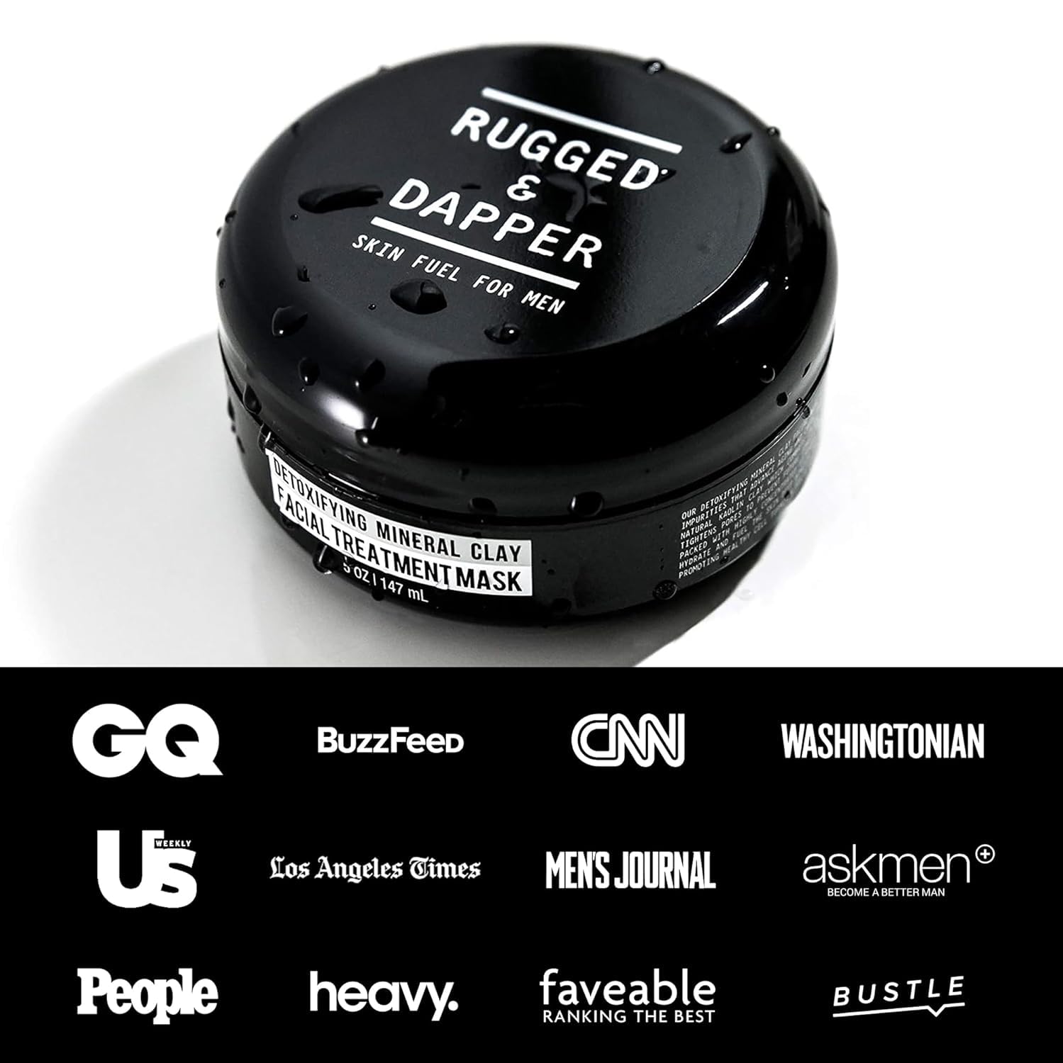 RUGGED & DAPPER pore detox mask for clearer, more balanced skin.