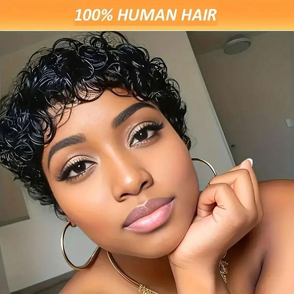 RUISENNA Pixie Cut Wig with bangs for everyday looks