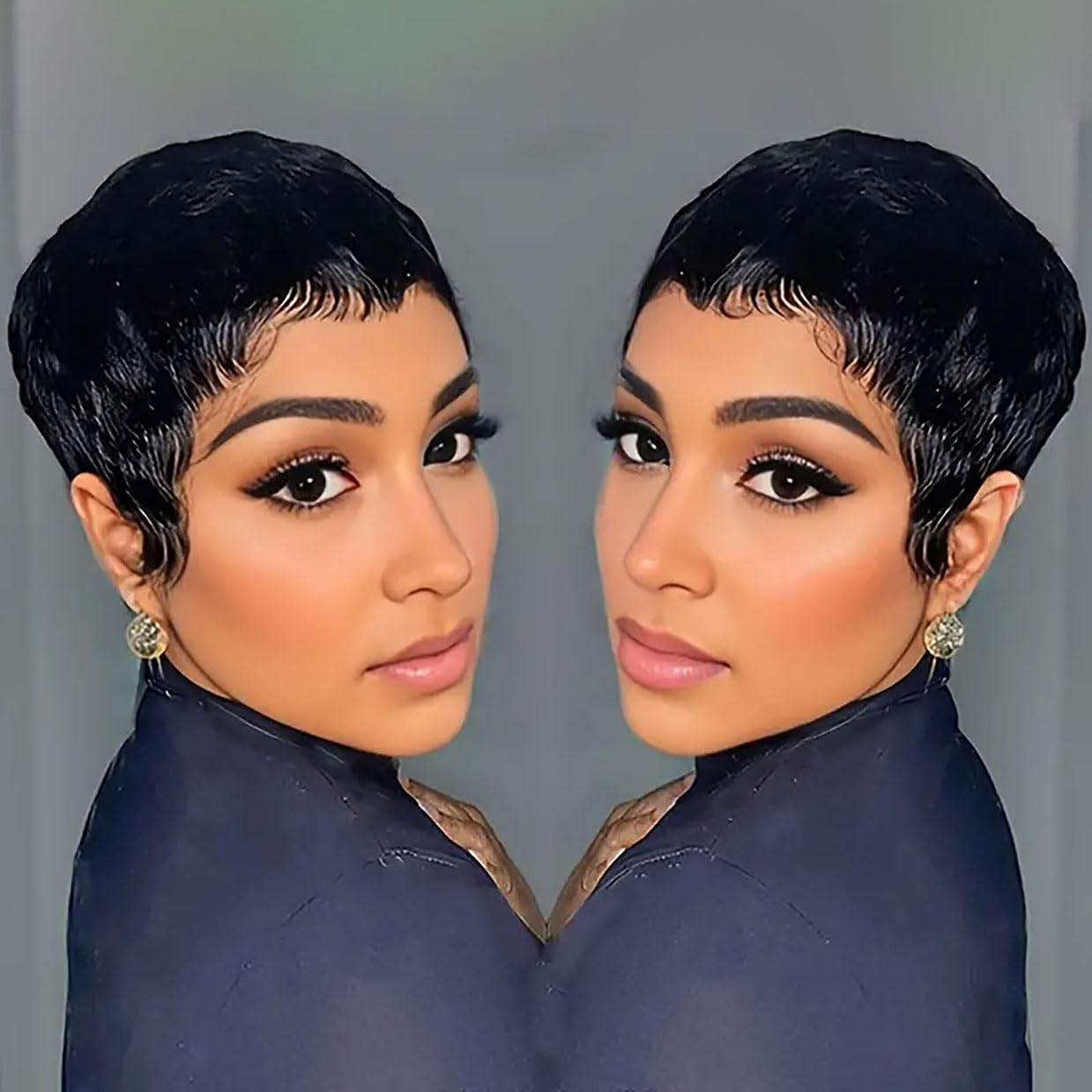 RUISENNA pixie cut wig with bangs for a natural everyday look.