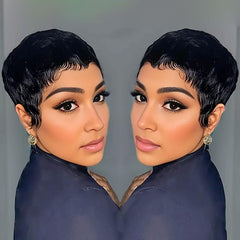 RUISENNA pixie cut wig with bangs for a natural everyday look.