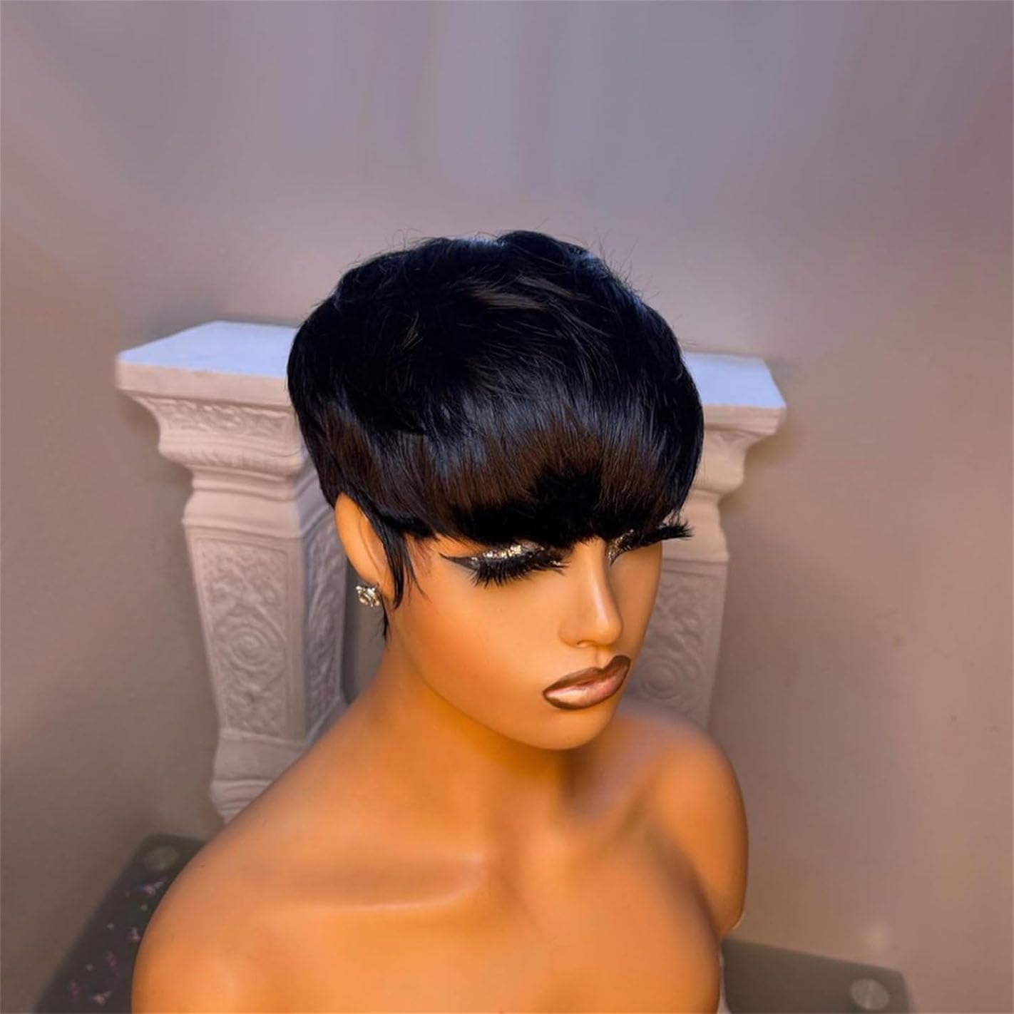 RUISENNA Pixie Cut Wig side view, lightweight comfort for all-day use.
