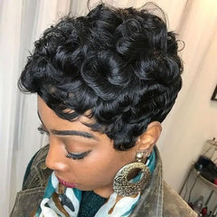 RUISENNA short pixie wig lightweight fit provides secure all-day wear